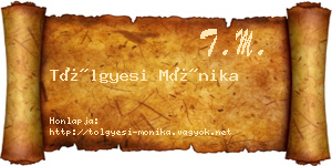 Tölgyesi Mónika névjegykártya