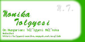 monika tolgyesi business card